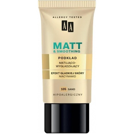 AA Makeup Matt 16H Mattifying and Smoothing Foundation 30ml 105 Sand