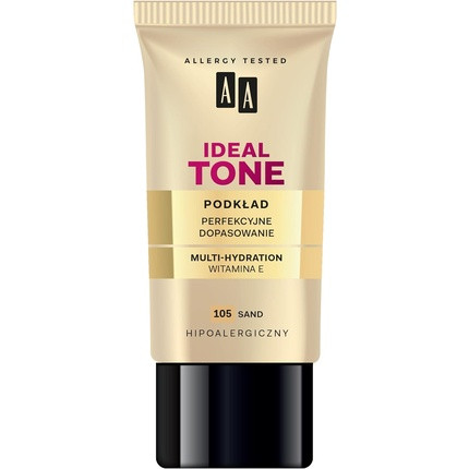 AA Ideal Tone Foundation Perfect Fit Multi Hydration 30ml 105 Sand