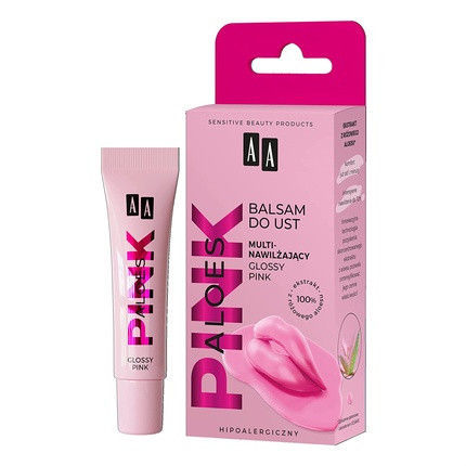 AA Aloes Pink Multinofeuchtigkeitsspendende Lippenlotion Glossy Pink 10g