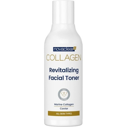 NovaClear Collagen Revitalizing Facial Toner with Active Gold, Marine Collagen and Caviar Infused for Moisturized and Rejuvenated Skin