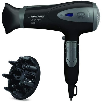 Hoffnung ebh005K Hairdryer 2200W with Ionization and Diffuser Vivien Black