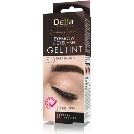 Delia Cosmetics Dark Brown Eyebrow & Eyelash Tint Full Treatment Kit - 15 Applications