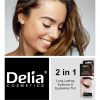 Delia Cosmetics Dark Brown Eyebrow & Eyelashes Tint Innovative Formula Easy 15 Applications Full Treatment Kit 1 Count