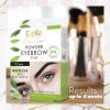 Delia Cosmetics Powder Eyebrow Dye Black Natural Herbs & Color Emphasized Darkened Thickened Eyebrows 20 Easy Applications 4 Weeks Complete Henna Treatment Set