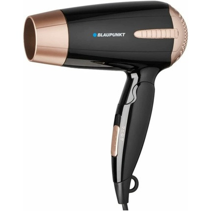 Blaupunkt HDD301BK Hair Dryer with 2 Blowing Strengths 1200W 3 Temperature Levels Foldable Handle Cold Air Function Black/Copper