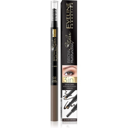 EVELINE Cosmetics Brow Styler Multifunction 3in1 Dark Brown