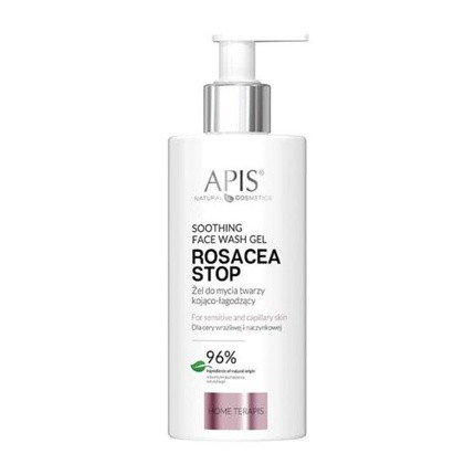 Apis Rosacea Stop Soothing Face Wash Gel for Sensitive Capillary Skin 300ml