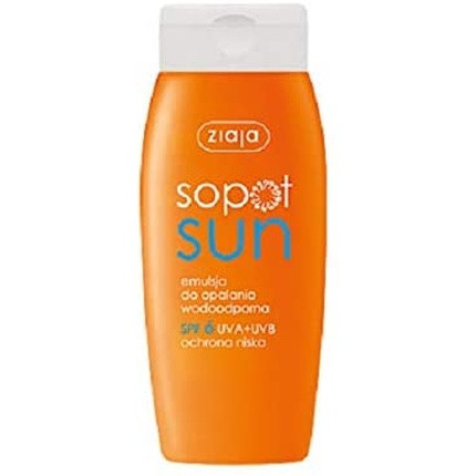 Ziaja Sopot Sun Waterproof Sun Lotion SPF 6 UVA UVB Low Protection 150ml