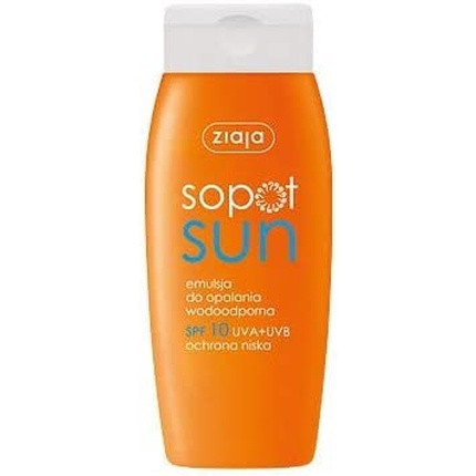 Ziaja Sopot Sun Waterproof Sun Lotion SPF 10 UVA UVB Low Protection 150ml