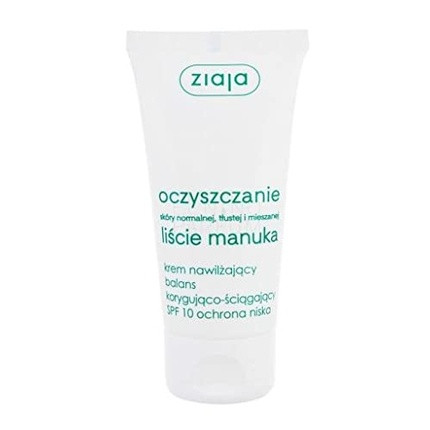 Ziaja Moisturizing Cream with Balancing and Astringent Effect of Manu Leaf Extract SPF10 50ml