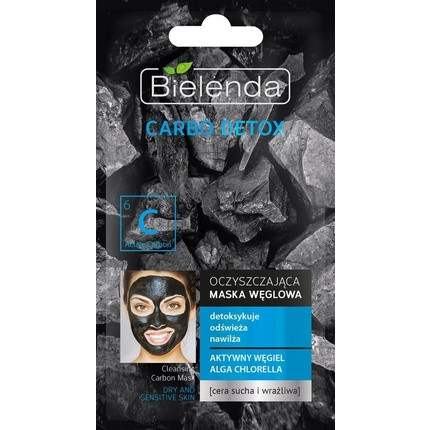 Bielenda Carbo Detox Mask for Dry and Sensitive Skin 8g