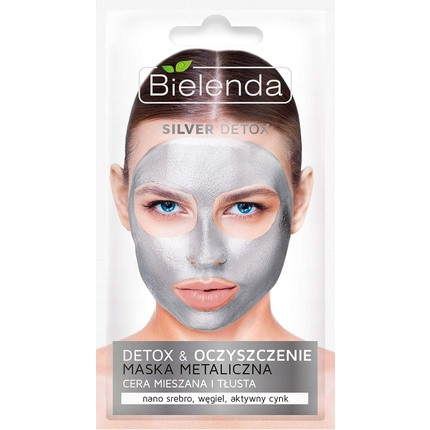 Bielenda Silver Detox Face Mask with Charcoal and Silver for Oily and Impure Skin 8g