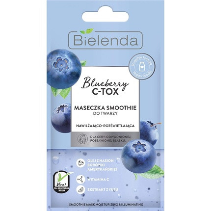 Bielenda Blueberry C-Tox Moisturizing and Brightening Smoothie Mask 8g