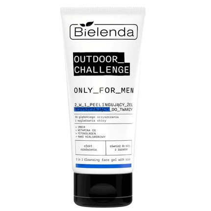 Bielenda Only For Men Outdoor Challenge 2-In-1 Peeling Cleansing Gel For Face 150g