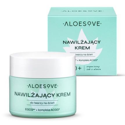 ALOESOVE Moisturizing Face Cream 50ml - Day Cream for All Skin Types - Vegan Face Cream, Anti-Aging, Ideal Under Makeup