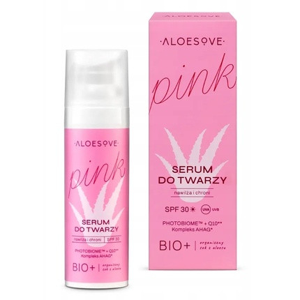 Aloesove Pink Serum For Face Strongly Moisturizing Day Spf 30 30 Ml