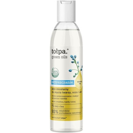 TOŁPA GREEN Oils Cleansing Micellar Liquid for Face, Eyes, and Lips 200ml - 100% Vegan