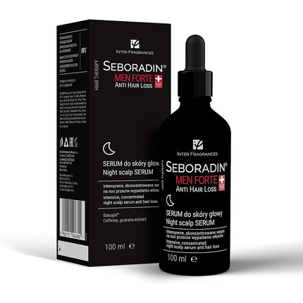 SEBORADIN Men Forte Night Scalp Serum for Men Against Hair Loss with Caffeine Guarana Vitamins 100ml