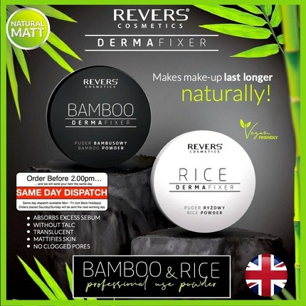 Bamboo Rice Mattifying Loose or Pressed Powder for Smooth and Matte Makeup Surface