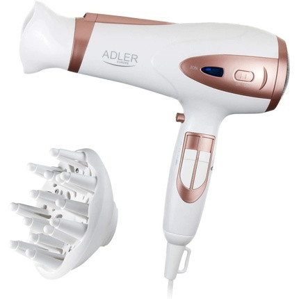 ADLER AD 2248 Hair Dryer with Diffuser and Ionizer 2200W 2 Speeds 3 Temperatures