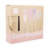 T4B ilu BambooM! Set of 5 Makeup Brushes with Bamboo Tube for Contouring, Blush, Powder, Eyeshadow, and Shading - Environmentally Friendly, Great Gift Idea