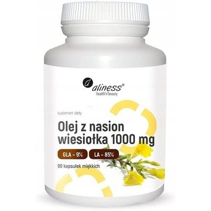 Aliness Evening Primrose Oil 1000mg GLA 9% LA 85% 90 Softgels