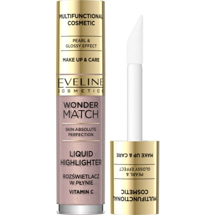 Eveline Wonder Match Pearl Glossy Effect Liquid Facial Highlighter 4.5ml Vit C