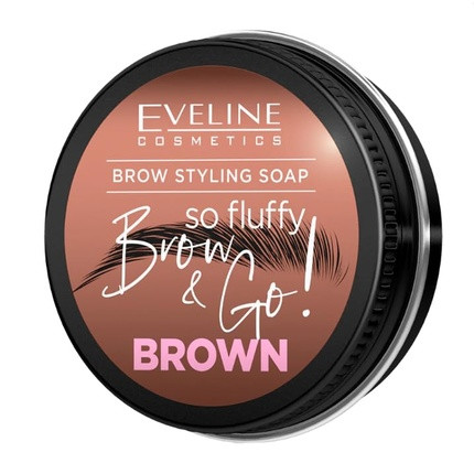 Eveline Eyebrow Styling Soap Brow&Go So Fluffy Gel Formula, Full and Defined Brows - All Day, Vegan 25g