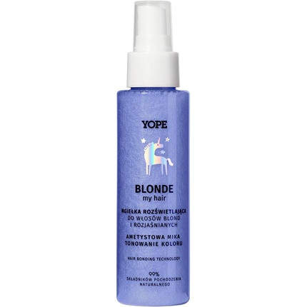 YOPE Illuminating Mist for Blonde and Grey Hair Brightens the Color Moisturizing Amethyst 100ml Tuberose