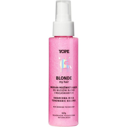 YOPE Illuminating Mist for Blonde and Grey Hair Brightens the Color Moisturizing Mica 100ml Cashmere