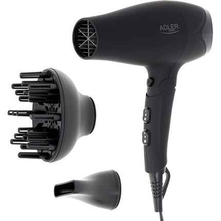 Adler AD 2267 Hair Dryer with Rubber Casing and 2100W Power with Diffuser