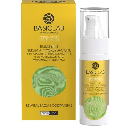 BasicLab Dermocosmetics Face Serum with Vitamin C 30ml Revitalizes and Nourishes Dry and Combination Skin