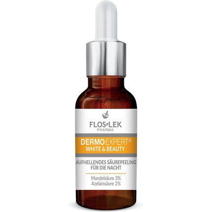 FLOSLEK Brightening Night Acid Peel 30ml - Soothes Redness and Protects Skin - For All Skin Types with Discoloration - Made in the EU