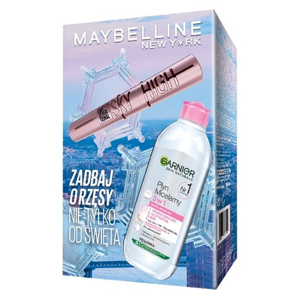 Garnier Lash Sensational Sky High Lengthening Mascara Black 72ml And Micellar Water 3-In-1 400ml Set