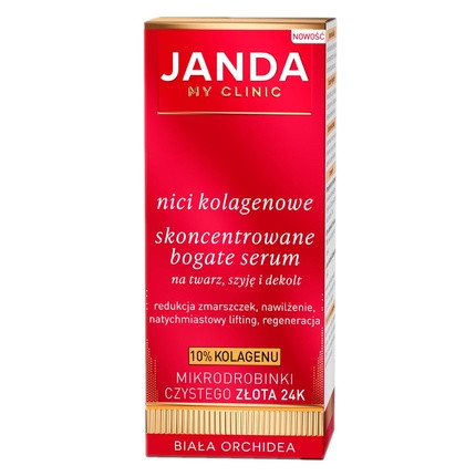 Jandan Collagen Concentrated Rich Serum With 24k Gold For Face, Neck, And Decollete - 30ml