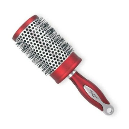 Top Choice Exclusive XL Round Hairbrush Silver/Burgundy 62049-01