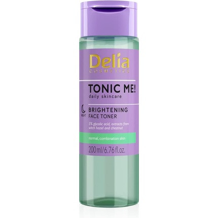 Delia Cosmetics Tonic Me Brightening Toner for Normal and Combination Skin 5% Glycolic Acid Vitamin C Aloe 200ml