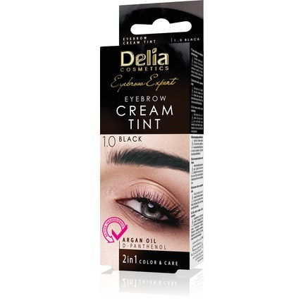 Delia Cosmetics Black Eyebrow Dye Creamy Consistency Long Lasting Effect up to 15 Days - Färbeset Set 15ml