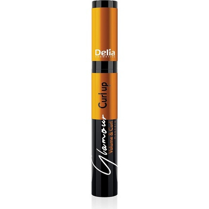 Delia Cosmetics Glamour Super Volume & Curl Mascara Contoured Hairbrush Light Quick Drying Formula Black 11ml