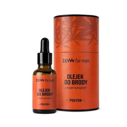 Zew For Men Beard Oil with Hemp Oil Shine 30ml