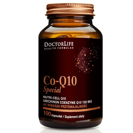 Doctor Life Co-Q10 Special Organic Coconut Oil 130mg Dietary Supplement 100 Capsules