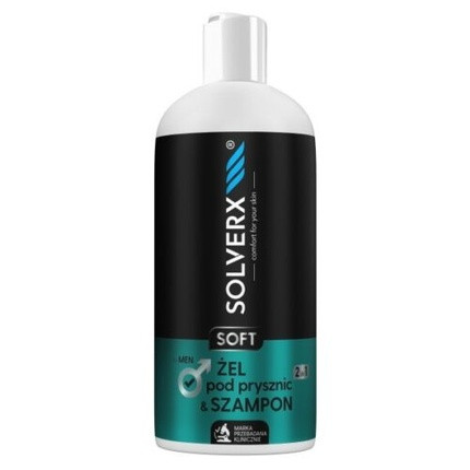 Solverx Soft Shower Gel and Shampoo 2-in-1 for Men 400ml