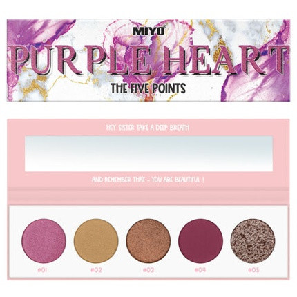 The Five Points Palette Eyeshadow Palette Purple Heart 6.5g