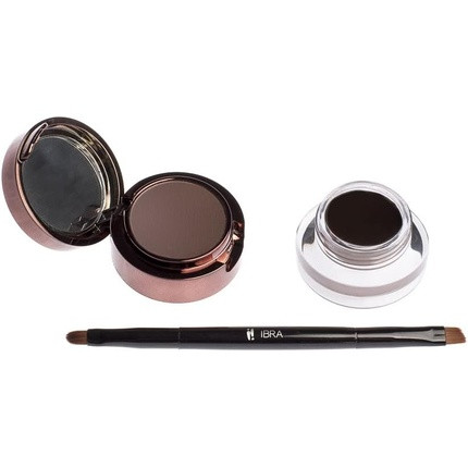 Waterproof Eyebrow Pomade and Powder Cream Makeup Long Lasting 24h - Dark Chocolate