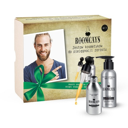 Roomcaysset Beard Care Set - Beard Oil 50ml And Beard Shampoo 120ml