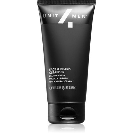 Unit4Men Face & Beard Cleanser 150 ml - Citrus & Musk