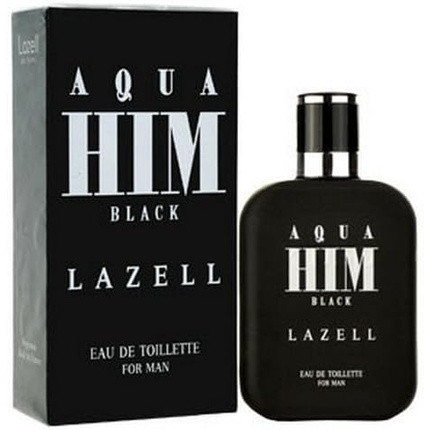 Aqua HIM Black by Lazell Edt 100ml For Men + Gift 5ml Travel Size Perfume Atomizer & Refill Pump Perfume Dispenser