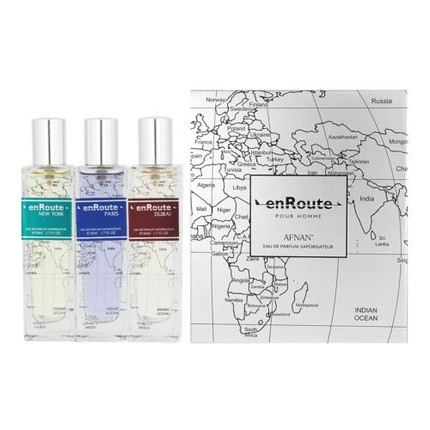 Afnan enRoute pour Homme EDP Paris 50ml, Dubai 50ml, and New York 50ml (for Men)