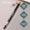 IsaDora Brow Pencil - Brow Powder in Pencil Form for Dense Eyebrows - Long-lasting Result - With Eyebrow Brush - Brow Pencil Hair Drawing - Medium Brown