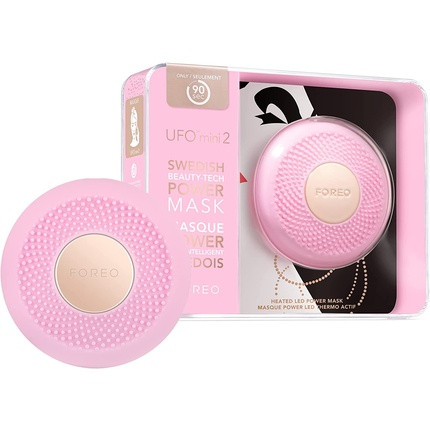 Foreo Ufo Mini 2 Full Facial LED Mask Treatment with Red Light Therapy and Face Massager Pearl Pink